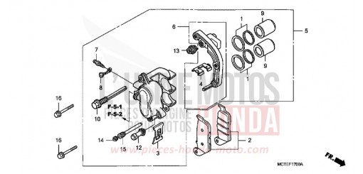 REAR BRAKE CALIPER FJS400D7 de 2007